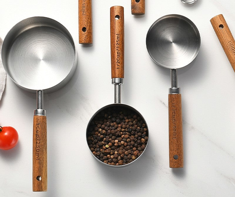 Stainless Steel Measuring Cups and Spoons