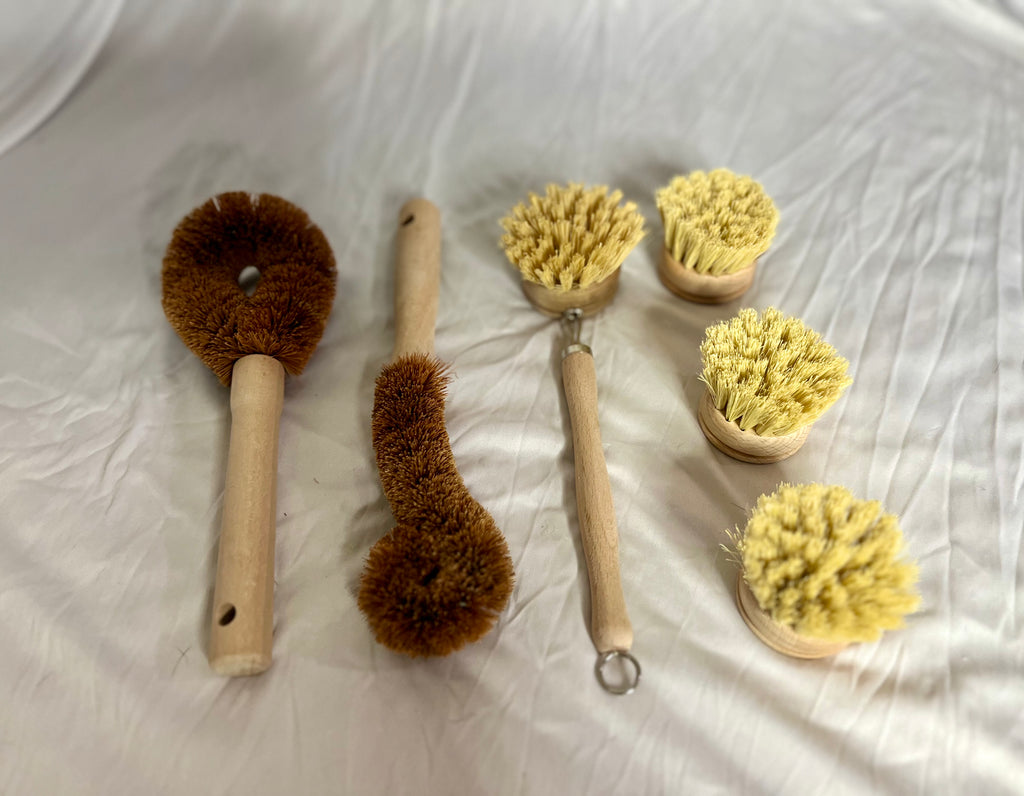 Bamboo and Beech Kitchen Cleaning Brushes