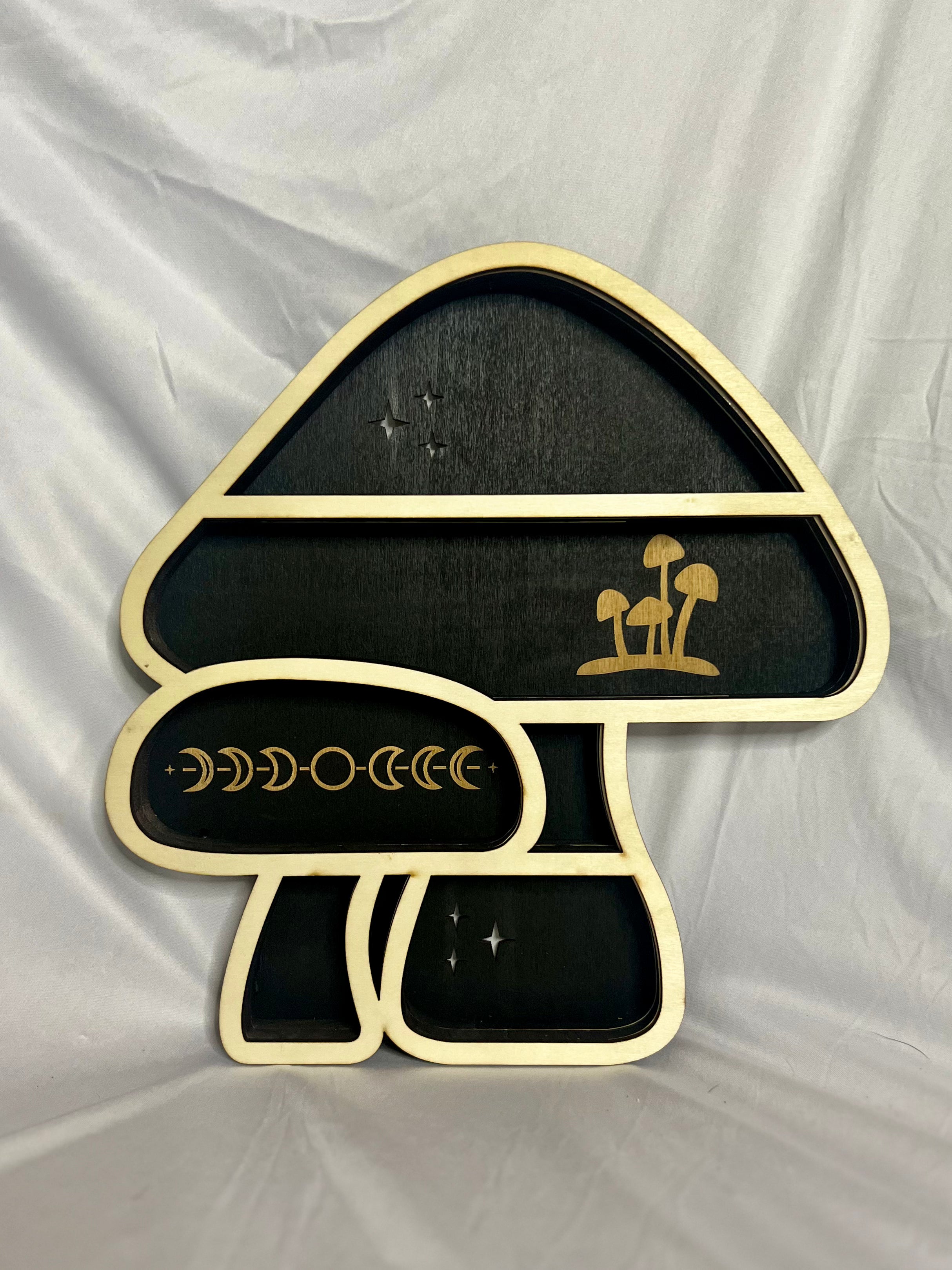 Wooden Mushroom Storage Rack