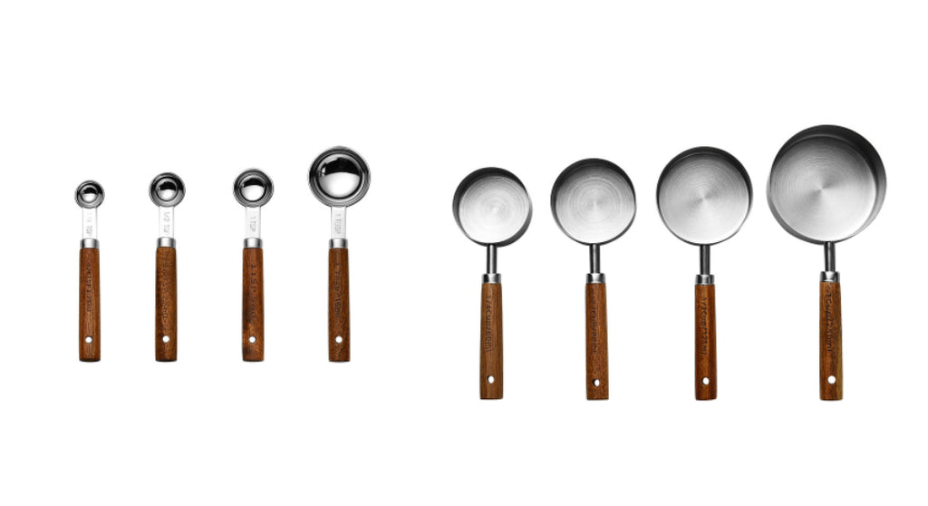 Stainless Steel Measuring Cups and Spoons